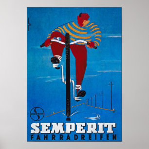 Poster Cru Semperit de la publicité de bicyclette
