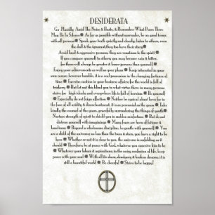 Poster Crucifix CERCLÉ DESIDERATA