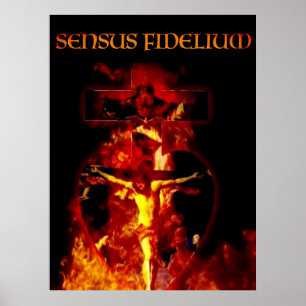 POSTER CRUCIFIXE CATHOLIQUE DE FIDÉLIUM SENSUS SAINT-TRIN