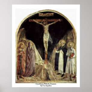 Poster Crucifixion Avec Saint Dominique Par Fra Angelico