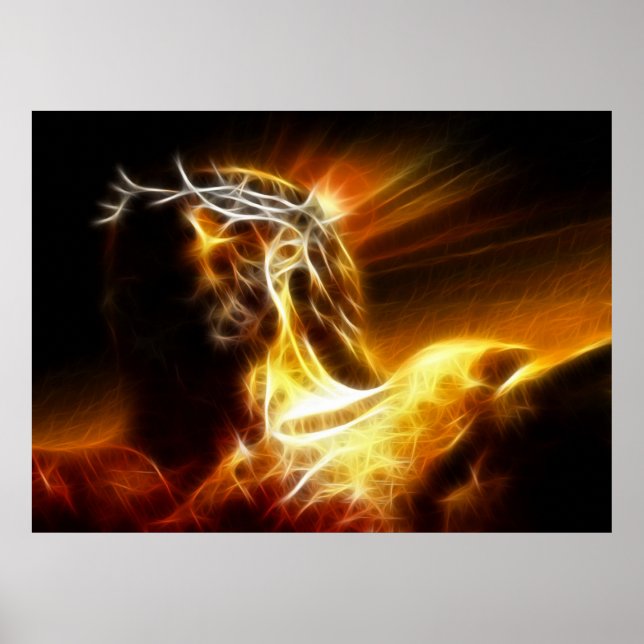 Poster Crucifixion Jésus Dramatique (Devant)