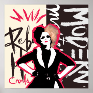 Poster Cruella   Coeur rebelle - Chef-d'oeuvre moderne