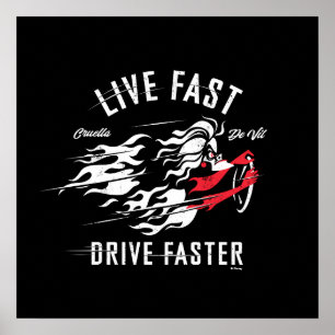 Poster Cruella De Vil   Live Fast Drive Plus rapide