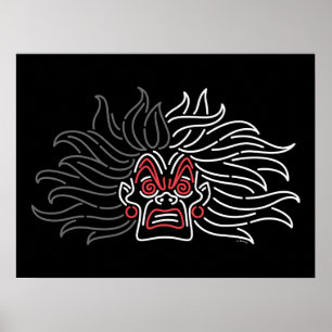 Poster Cruella De Vil Visage néon