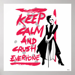 Poster Cruella Gardez le calme et écrasez tout le monde