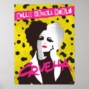 Poster Cruella   Hello Cruell World Ransom Stencil Art