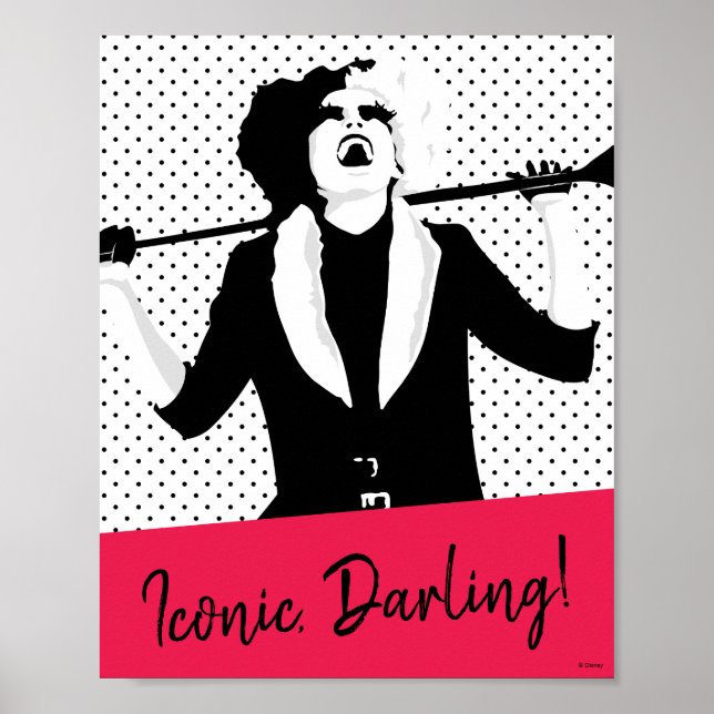 Poster Cruella | Portrait du stylo d'art pop rire (Devant)