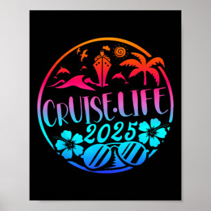Poster Cruise Life 2025 Famille de jumelage vacances G