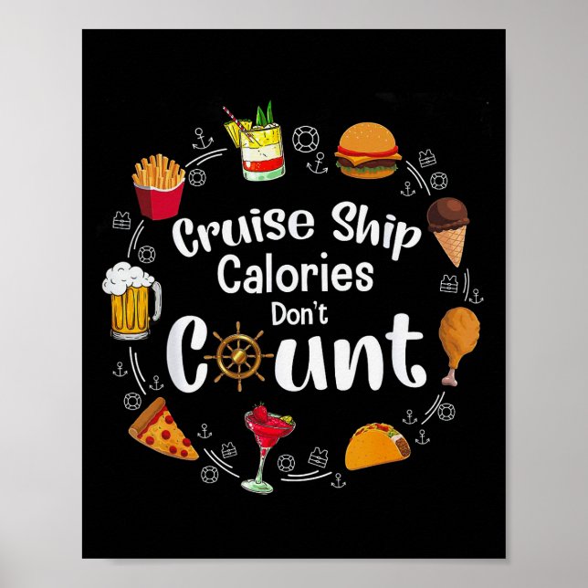Poster Cruise Ship Calories Don't Count  (Devant)