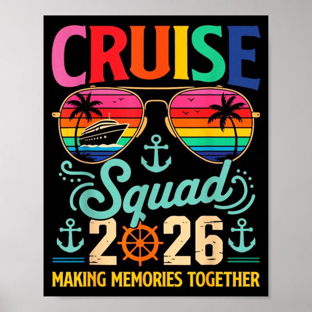 Poster Cruise Squad 2026 Family Group Matching Summer Vac (Devant)