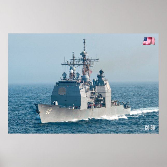 POSTER CRUISER DE MISSILES GUIDÉS - CG-60 (Devant)