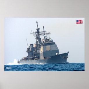 POSTER CRUISER DE MISSILES GUIDÉS - CG-61