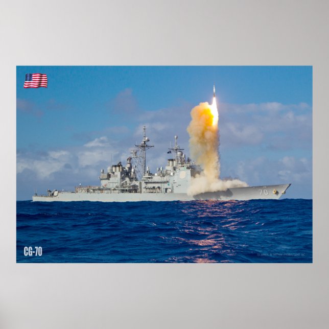POSTER CRUISER DE MISSILES GUIDÉS - CG-70 (Devant)
