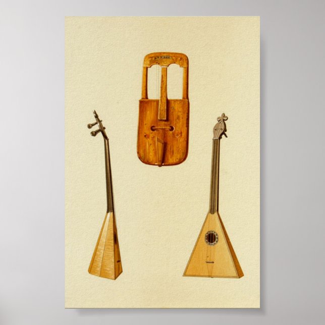 Poster Crwth galloise, Balalaika russe (Devant)