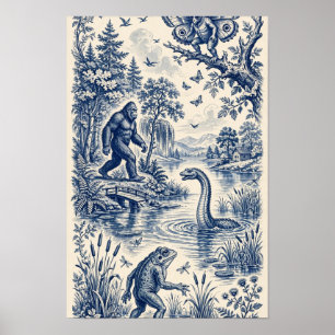 Poster Cryptides d'Amérique du Nord — Motif Toile
