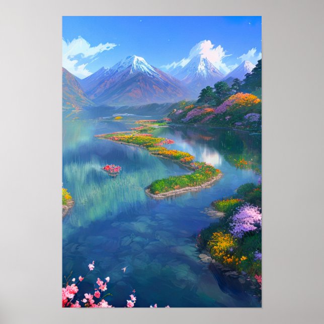 Poster Crystal Clear Mountain Lake (Devant)