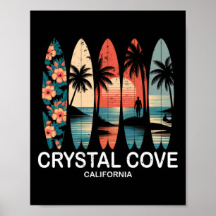 Poster Crystal Cove State Park California Planche de surf