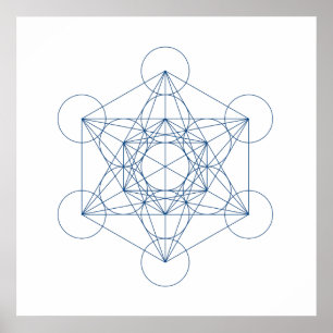 Poster Crystal Grid - Cube de Metatron