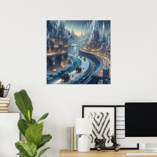 Poster Crystal Ice World Imaginaire Art