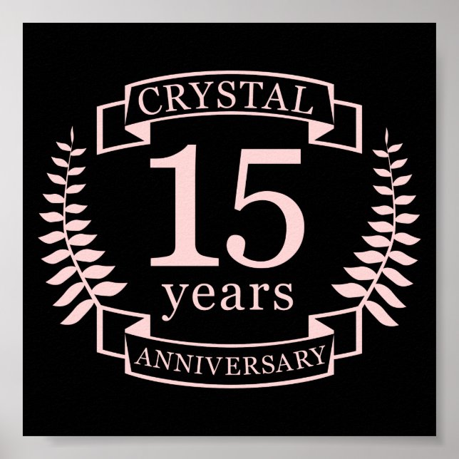 Poster Crystal mariage anniversaire 15 ans (Devant)