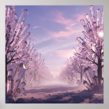 Crystal Trees Avenue in the Pink Horizon