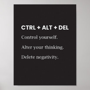 Poster Ctrl Alt Del Motivation inspiration Dire un devis
