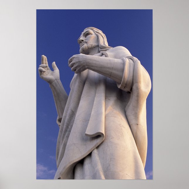 Poster Cuba, La Havane, Sculpture de Jésus. (Devant)