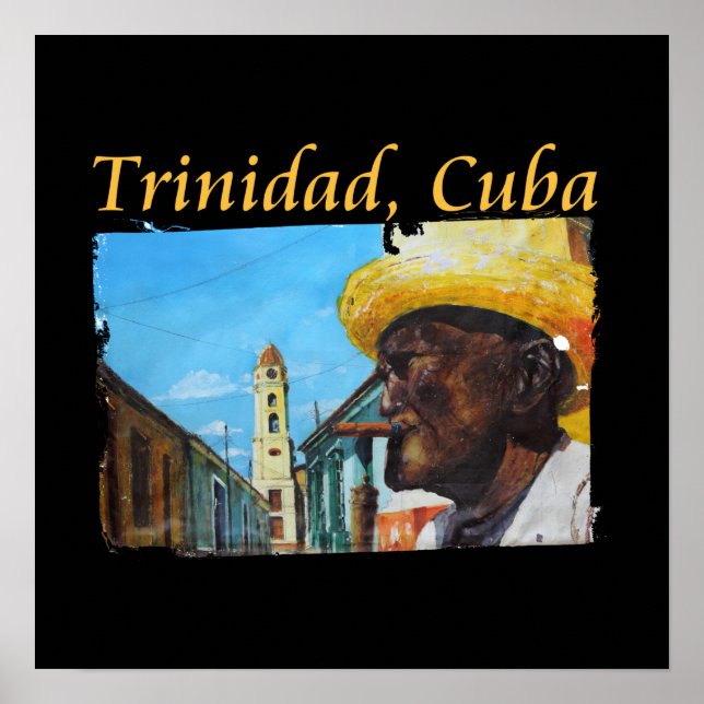 Poster Cuba - Trinidad Cubain Cigar Art (Devant)