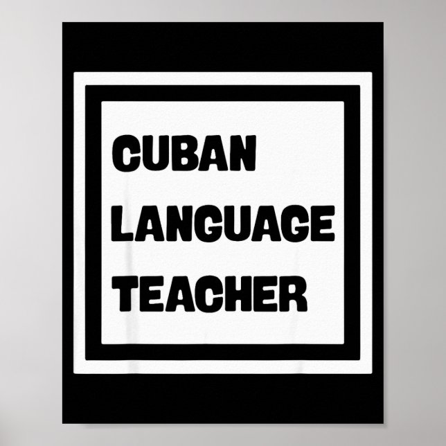 Poster Cuban Language Teacher  (Devant)