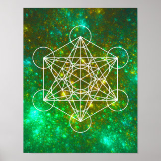 Poster Cube de Metatron, Géométrie Sacrée, Symbole Spirit