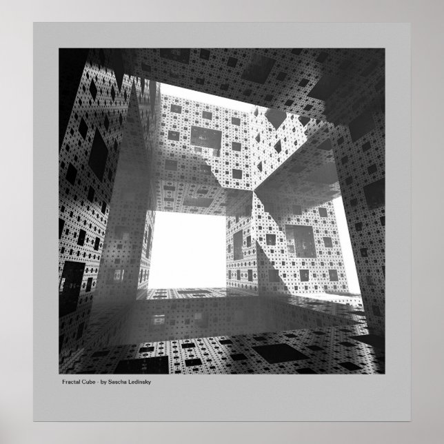 Poster Cube fractal (Devant)