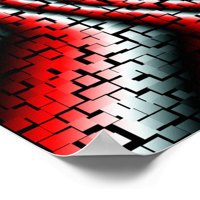 Poster cubes cool tridimensionnels super tourbillon (Coin)