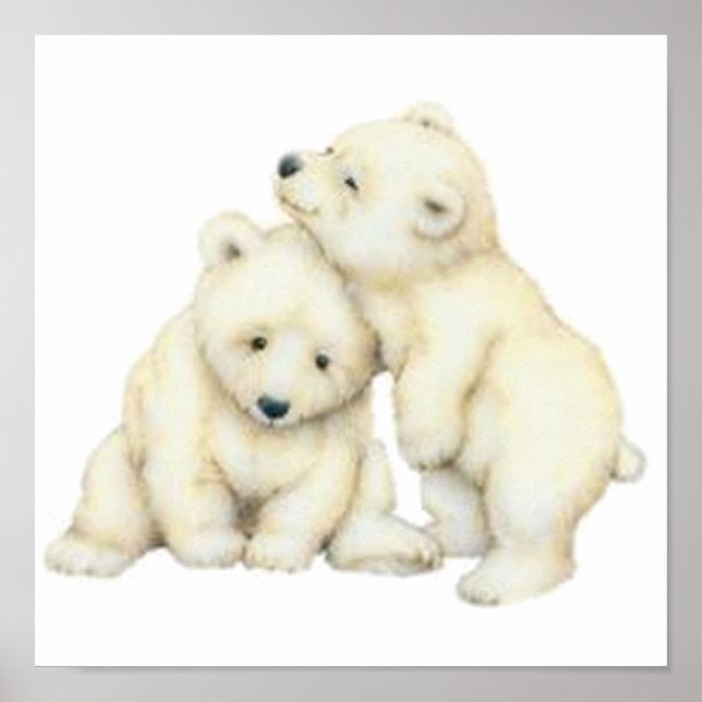 Poster Cubes d'ours polaires (Devant)