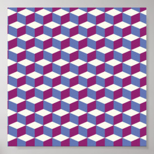 Poster Cubes rétro