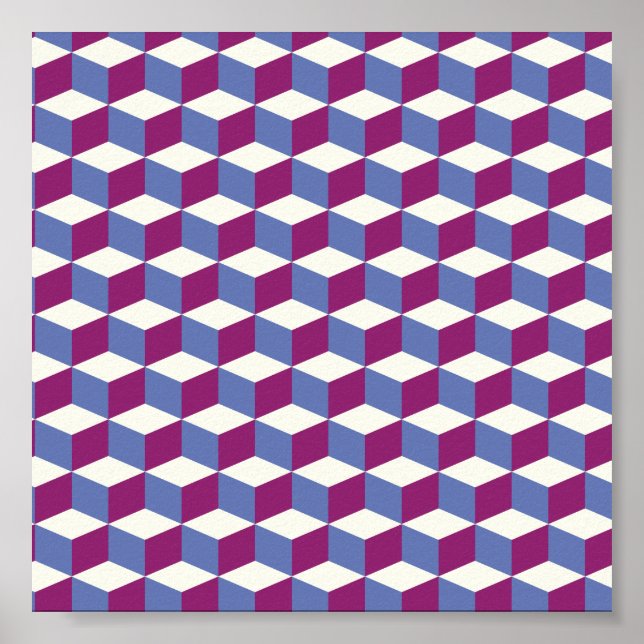 Poster Cubes rétro (Devant)