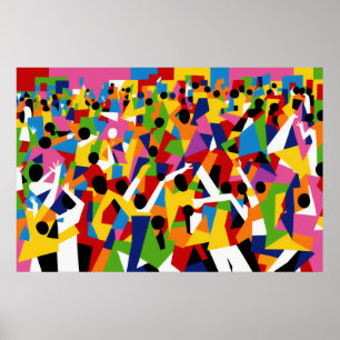 Poster Cubism Dancing