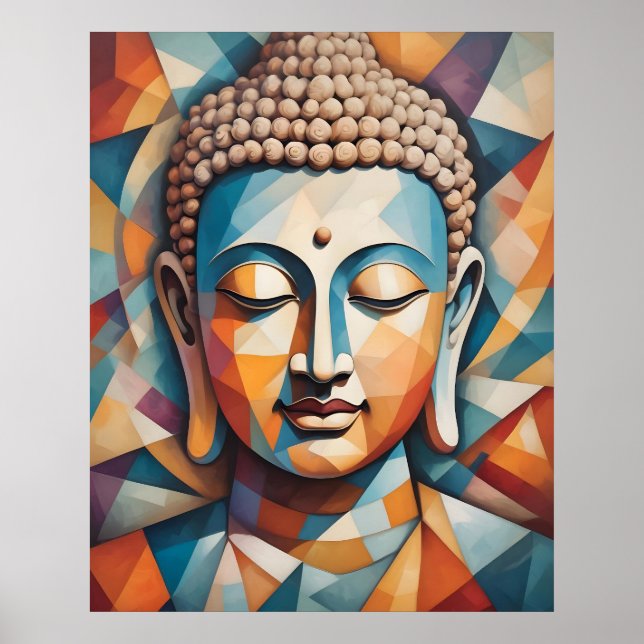 Poster Cubisme Abstrait | Bouddha Gautama (Devant)