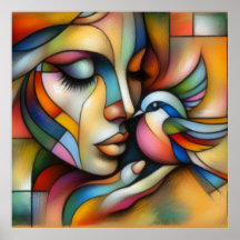 Cubisme, Abstrait, Moderne, Poster, Art