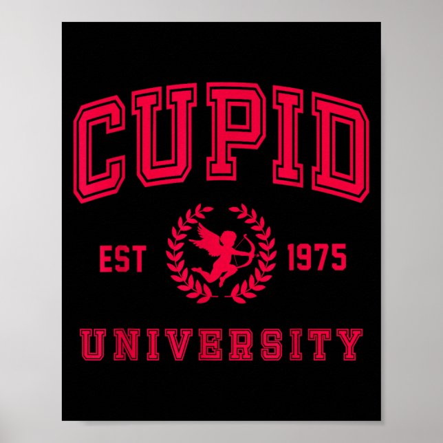 Poster Cud University Cute Cherub Valentines Day Crest  (Devant)