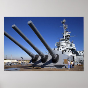 Poster Cuirassé d'USS Alabama au mémorial 2 de cuirassé
