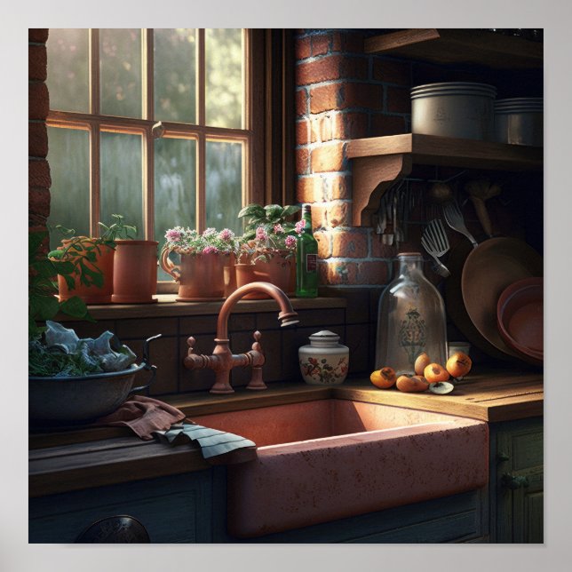 Poster Cuisine agricole Imprimer 12X12 (Devant)