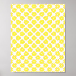 Poster Cuisine aux agrumes de citron jaune