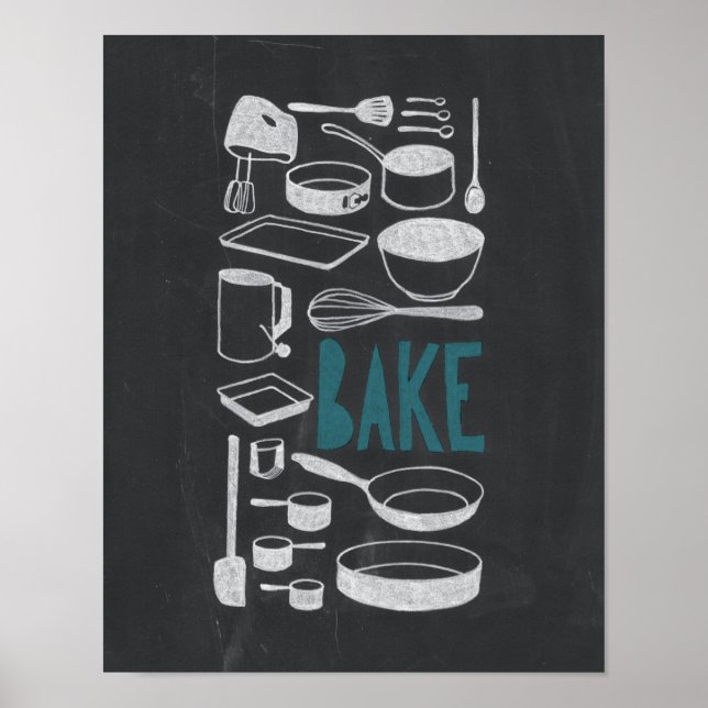 Poster Cuisine - Chalkboard Art (Devant)
