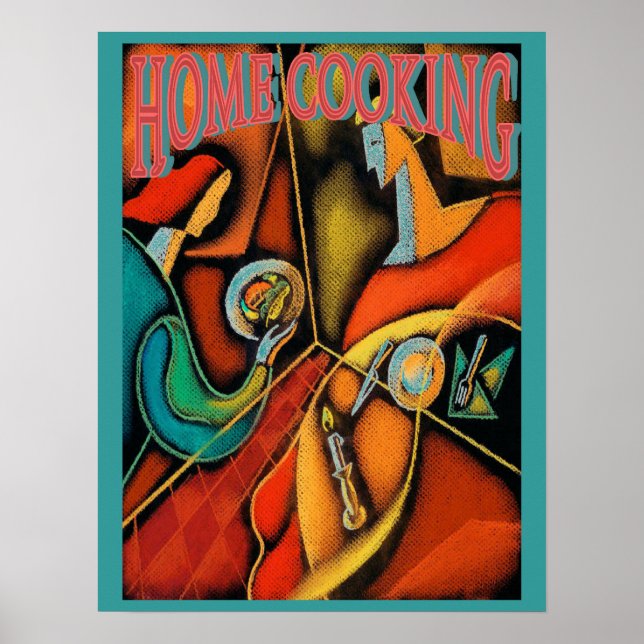 Poster Cuisine de cuisine Abstraite (Devant)