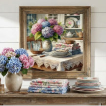 Cuisine de Ferme avec Fleurs d'Hortensia