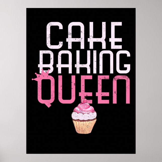 Poster Cuisine de gâteau Queen Cupcake Bakers Pâtisserie (Devant)