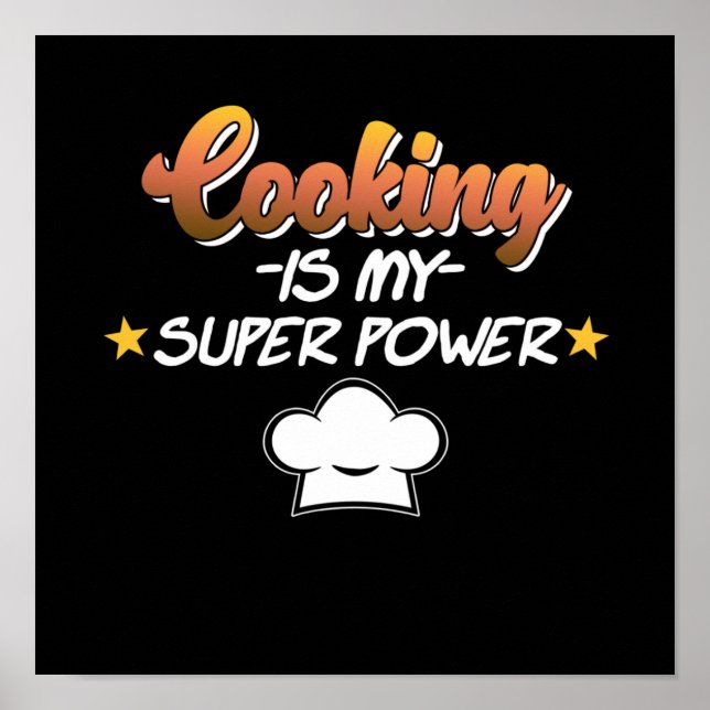 Poster Cuisine Est Ma Superpuissance Cuisine Cuisine Cuis (Devant)