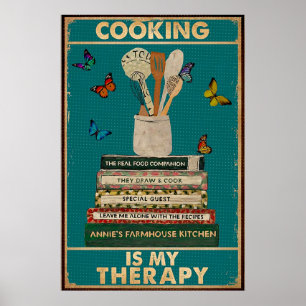 Poster Cuisine est mon traitement vintage