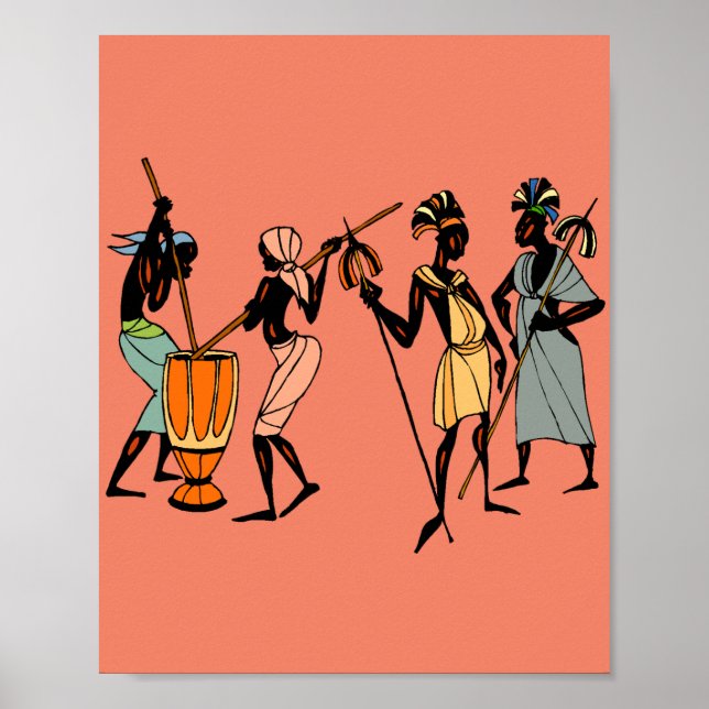 Poster Cuisine et danse des femmes africaines (Devant)