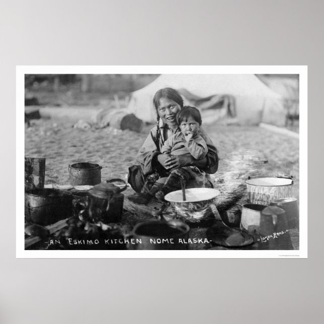 Poster Cuisine extérieure Nome, Alaska 1916 (Devant)
